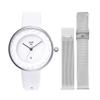 Watch Replacement Strap Set 2way Simple White 36mm KLON INFINITY STAIR Series Men's Women's -RONDO TIME- [36/W-FACE]