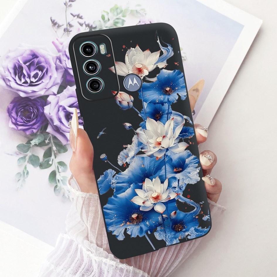 Case For Motorola Moto G60 Cover 6.8" Popular Butterfly Flower Soft Black Silicone Phone Case For Motorola Moto G40 Fusion Shell