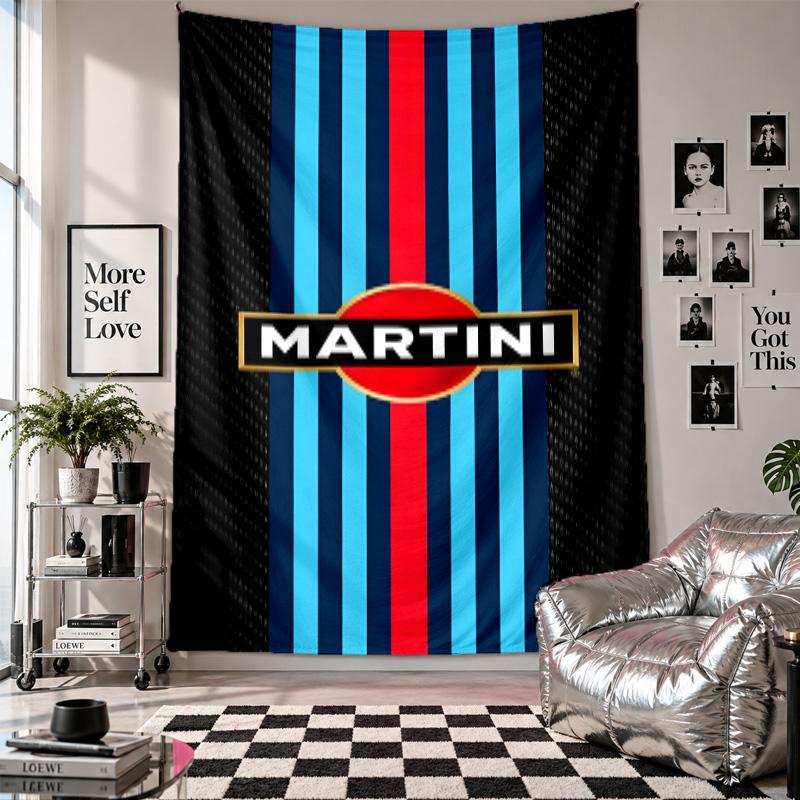 Wall TapestryMartini Racing Art Hanging Cloth Decorative Background Cover for Room Decoration