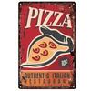 Рекламная вывеска для пиццы, ретро, жестяная табличка, винтажная металлическая картина, настенное украшение для пиццерии, ресторана, столовой