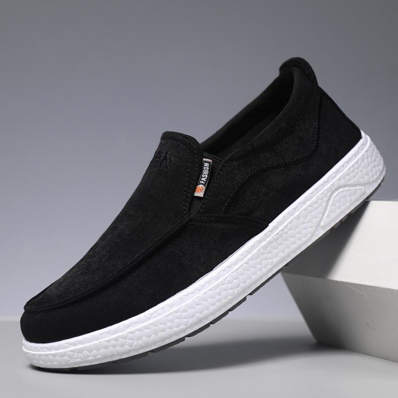 Spring new canvas shoes men's fashion versatile casual soft-soled lazy shoes breathable simple men's shoes