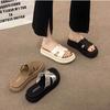 Silver Platform Cool Slippers Women's Summer New with Skirt Beach Sandals Women's Versatile One-word Drag