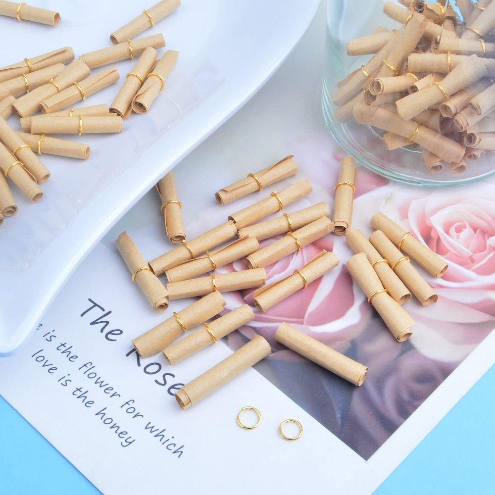 100pcs Paper Mini Scrolls Vintage Lucky Scroll Lucky Scroll Paper Vintage Scrolls Birthday