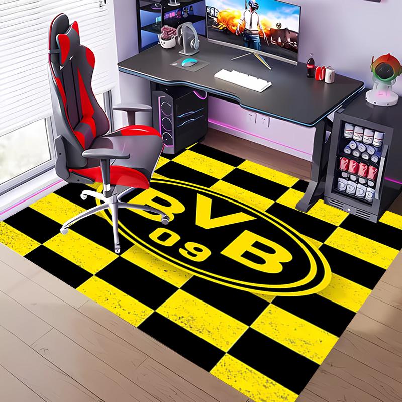 1pc Football club logo Entrance Mat, Non-Slip Mat Area Rug,Room Decor, Outdoor Decor, Kitchen Rug,Doormat - Machine Washable, Easy to Clean