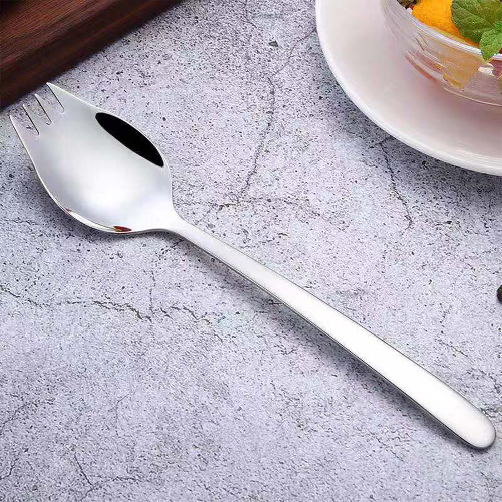 2 In 1 Stainless Steel Fork Spoon Spork Cutlery Set Kitchen Outdoor Utensil Tool