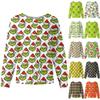Women's Casual Fashion Long-Sleeve Single-Breasted Christmas Print Jacket