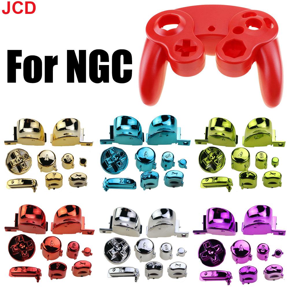 JCD 1set Electroplating Button Keys ABXY Z Keypads L R Buttons For Gamecube NGC Game Controller Replacement Accessories