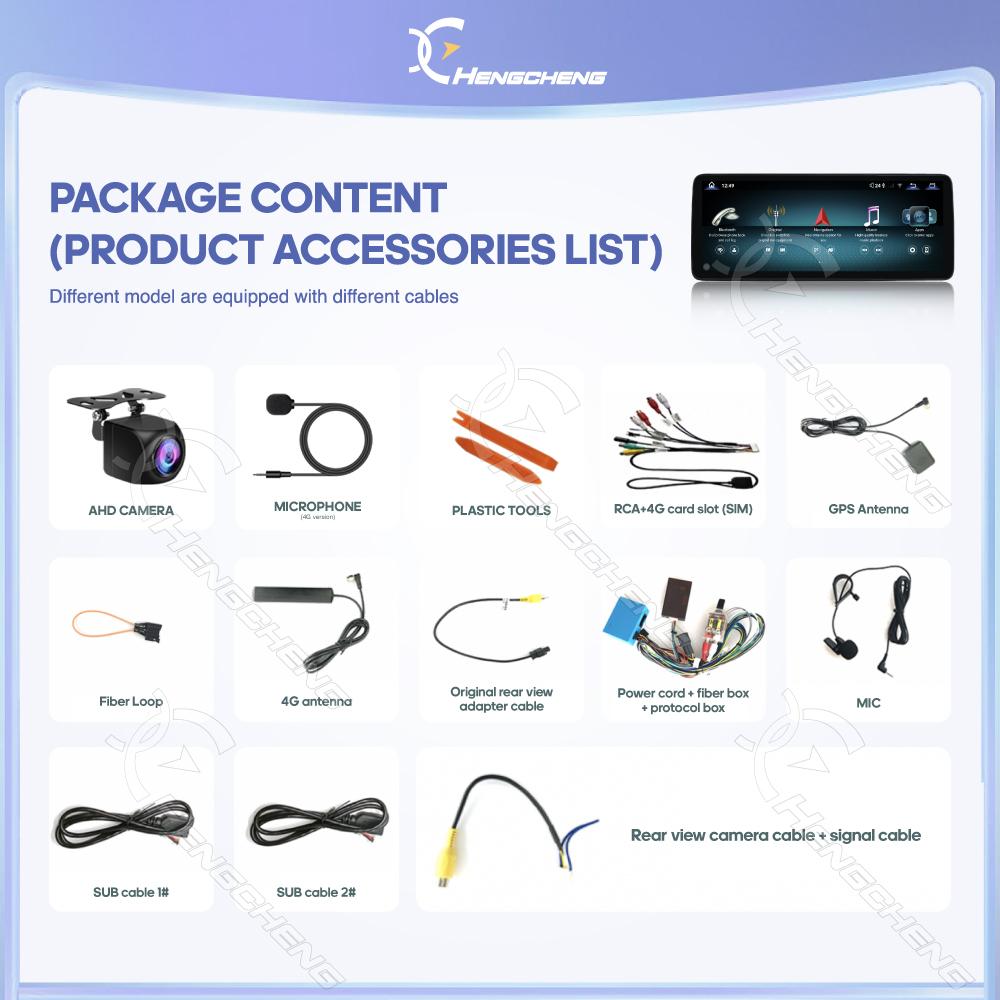 12,8-дюймовый автомобильный мультимедийный плеер для Mercedes Benz C-Class W205 GLC 2015-2019, GPS-навигация, Android-радио, CarPlay, 4G, WiFi, камера 360