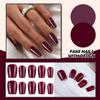 Women Press On Nails Medium Fake Nails With Designs Nude Stick On Acrylic Nails Glossy Full Cover False Nails