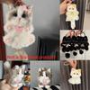 Kawaii Twisty Stick Little Cat Pendant Plush Kitten Pendant Material Package  Girls Children Toys