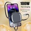 100 Вт 6 А Супербыстрая зарядка Type C Выдвижной кабель Быстрая зарядка 1 м USB-кабель USB C на C Кабель для зарядного устройства
