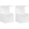VidaXL Bedside Tables 2 Pcs White 35x35x55 Cm Particleboard.