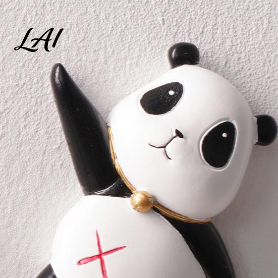 Panda Switch Sticker 3D Light Sticker Cute Decal Easy Peel Funny Yoga Pose Decor & Stick Wall Art for Home Bedroom Living Room Accessory