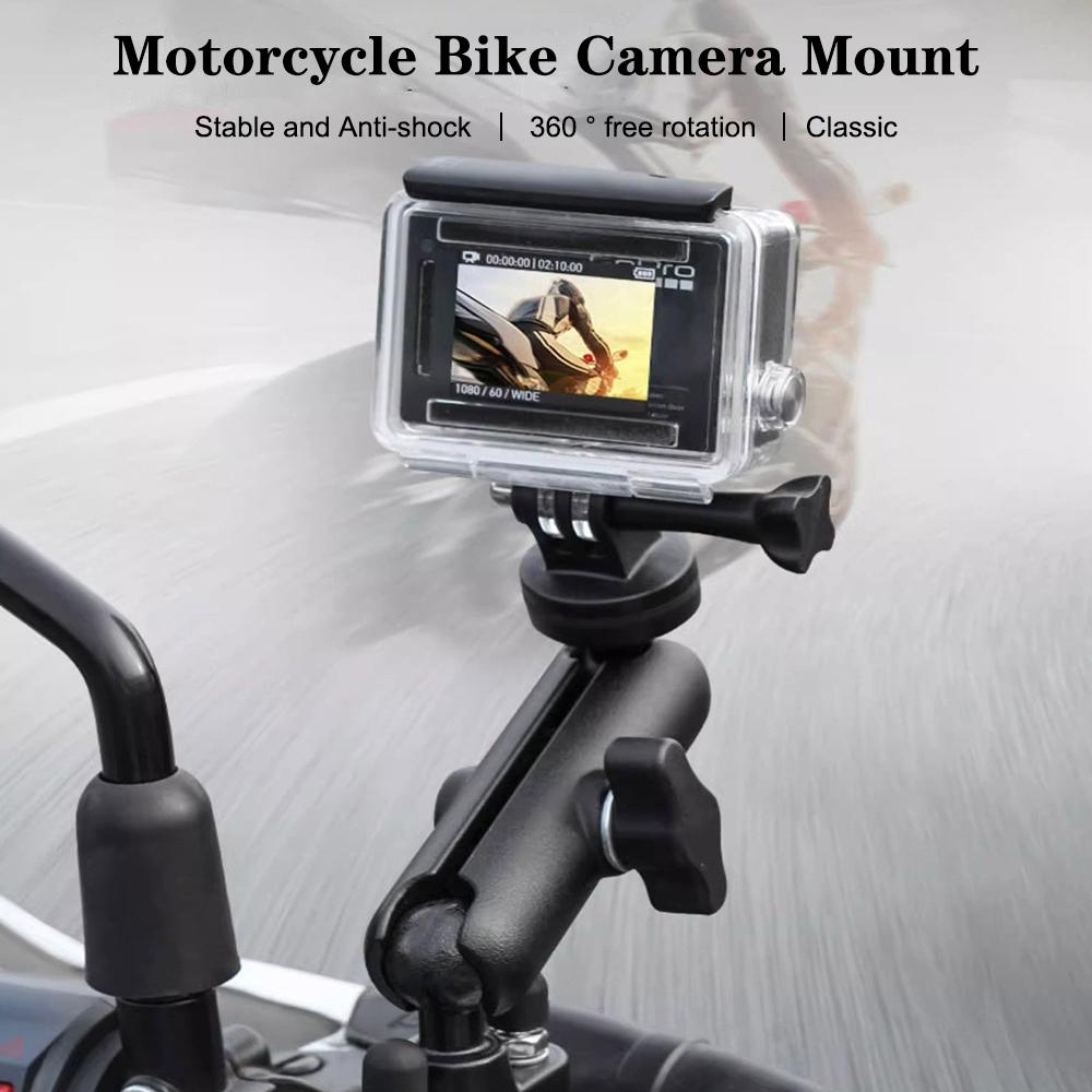 Вращающееся на 360 градусов крепление на руль велосипеда, противоударное, для экшн-камеры/видеорегистратора, кронштейн для спортивной камеры, держатель для велосипеда, держатель для мотоциклетной камеры