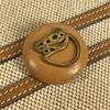 HERMES Horse Cheval Logo Vintage Jockey Crossbody handbag Shoulder Bag Beige