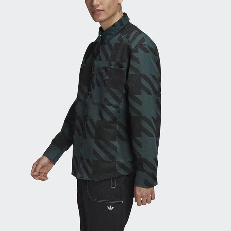 adidas Оригинальная модная рубашка, повседневная спортивная рубашка поло с длинным рукавом, мужские рубашки, цвет черный, зеленый GD9345
