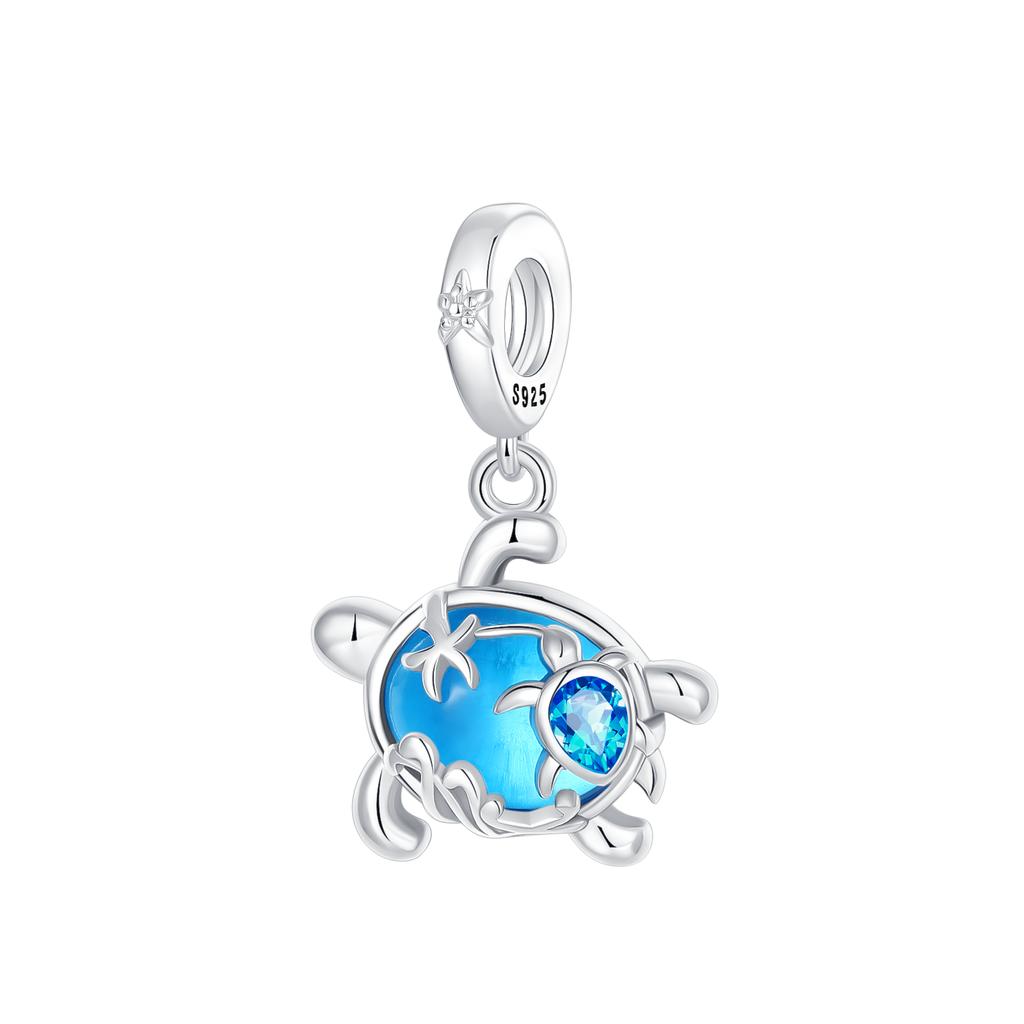 Original 925 Silver Penguin Whale Chameleon Pendant Robot Plant Bead Decoration fit Necklaces Bracelets Jewelry Gifts