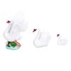 3pcs Resin Swan Ornaments Simulation Decorative Swan Figurine for Miniature Garden Home