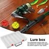 Портативная коробка для рыболовных приманок, съемная перегородка, прозрачная большая емкость, многофункциональные рыболовные приманки, крючки, аксессуары, органайзер, чехол, товары для рыбалки