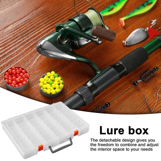 Портативная коробка для рыболовных приманок, съемная перегородка, прозрачная большая емкость, многофункциональные рыболовные приманки, крючки, аксессуары, органайзер, чехол, товары для рыбалки