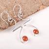 Серьги из сердолика из стерлингового серебра 925 пробы, Серьги с драгоценными камнями ручной работы, Подарки для друга, Богемные серьги для любви