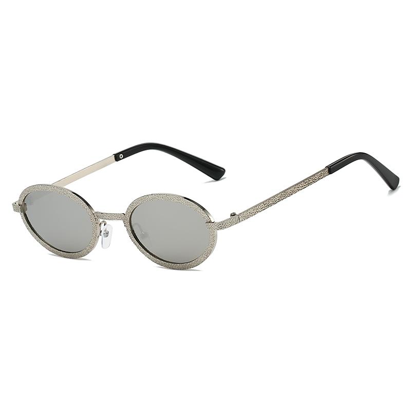 Модные Роскошные Овальные Солнцезащитные Очки Женские Мужские Винтажные Брендовые Солнцезащитные Очки Металлическая Оправа Уличные Дорожные Очки Женские Очки UV400