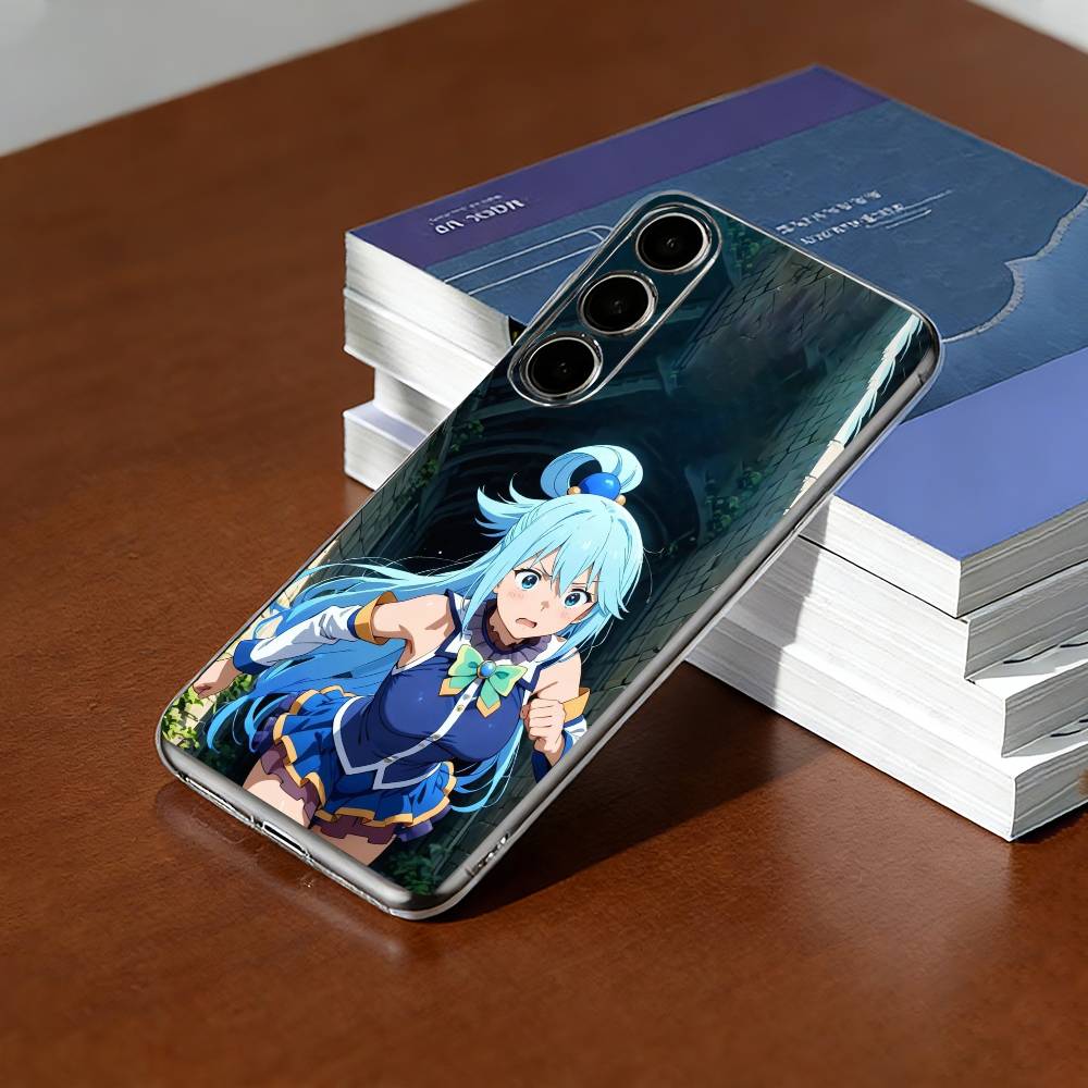 A-Aqua Аниме KonoSuba S-S Чехол для телефона Прозрачный Силиконовый Мягкий Для SamsungA10,12,20,21S,30,31,40,50,51,52,70,71