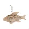 Wood Hanging Fish ,Wooden Decorating ,Fish Wall Sculpture for Indoor Farmhouse
