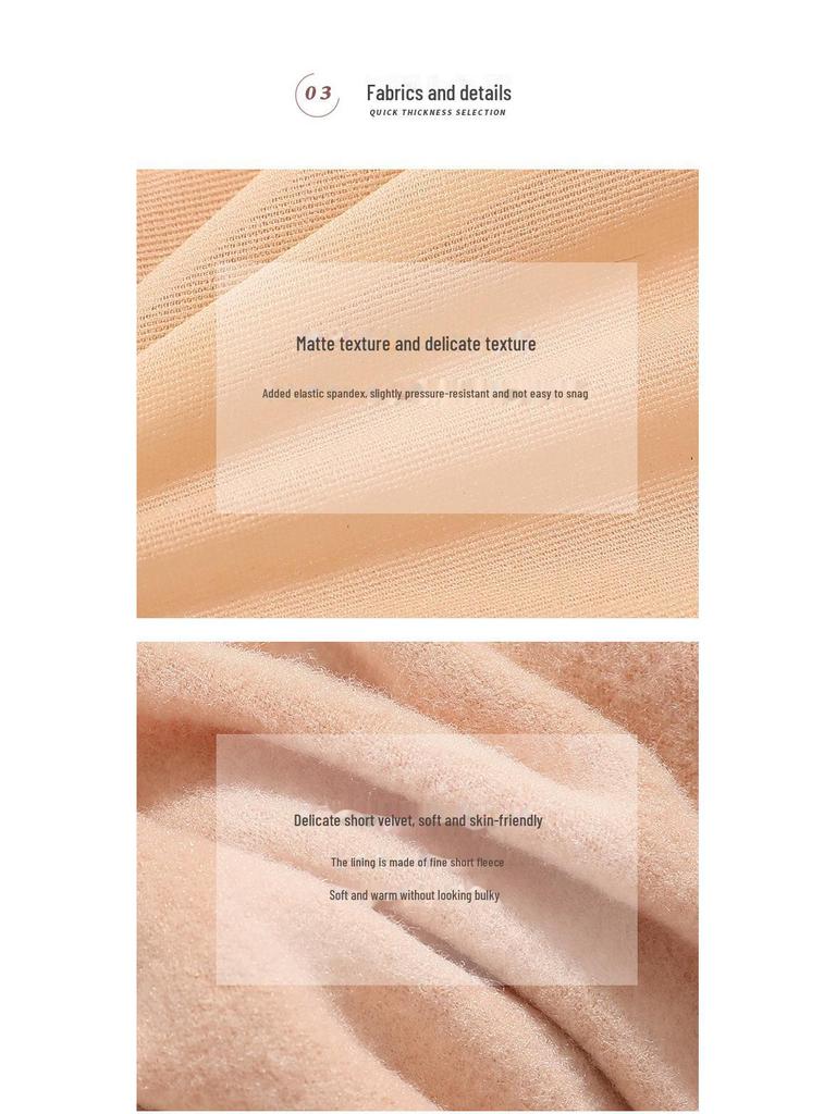 Detachable Button Double-Layer Nude Pantyhose: Velvet No-Fall Leggings for Autumn/Winter