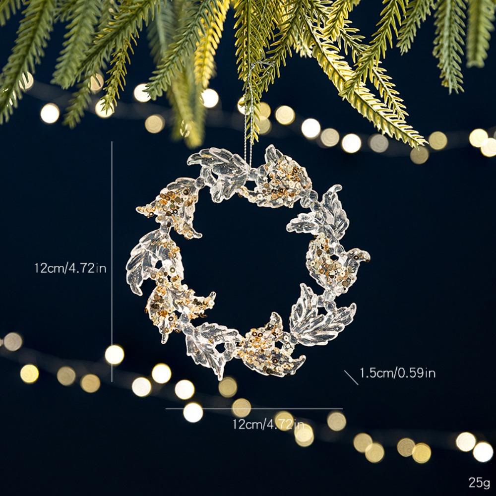 Acrylic Christmas Tree Ornaments DIY Crystal Hanging New Christmas Crystal Pendants Indoor Outdoor