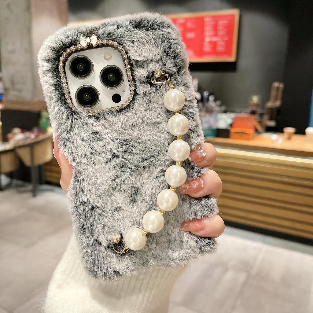 Милый плюшевый чехол с браслетом и сердечком для Samsung Z Flip 3 S23 S22 S21 Ultra A24 A34 A14 A54 A53 A33 A23 A13 S10 S9 S8/Redmi 10 9 9A 9C 9T Note 11 10