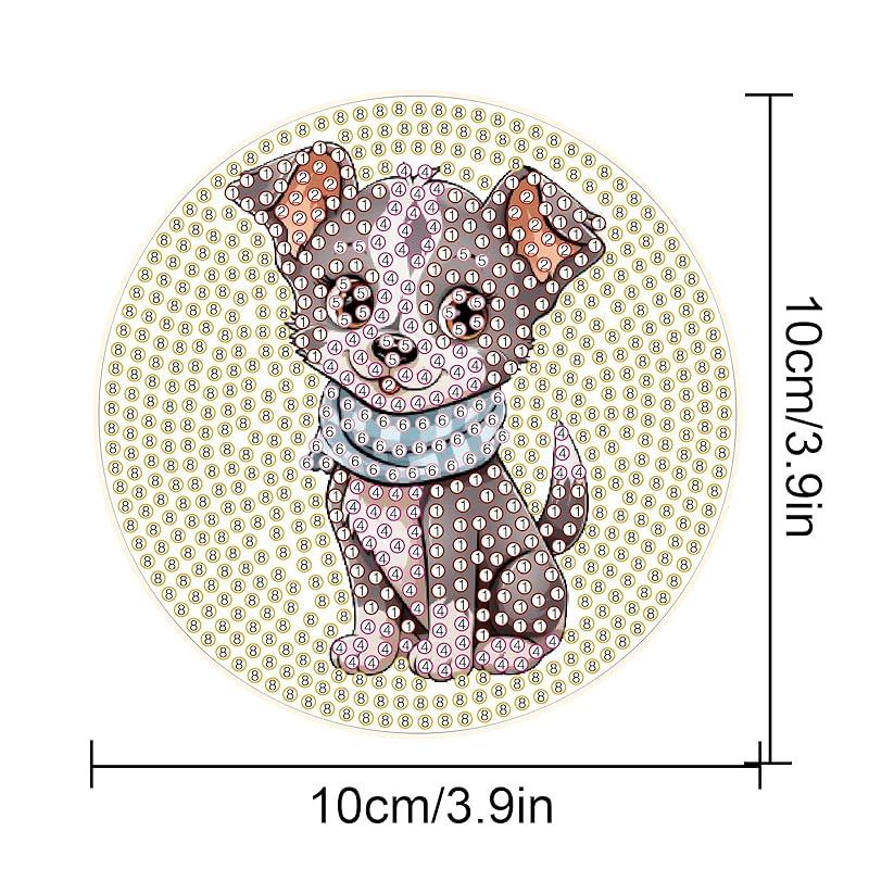 JISHSHAY набор из 4 подставок с бриллиантами для собак, бусины для собак, 5D, набор для рукоделия в виде животных, милый, сделай сам, детский, популярный набор для начинающих, полностью наклеенный, практичный и