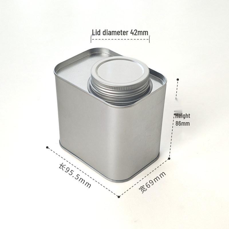 Moisture-Proof Tin Storage Jar with Threaded Lid for Coffee, Tea, Herbs, and Pet Food