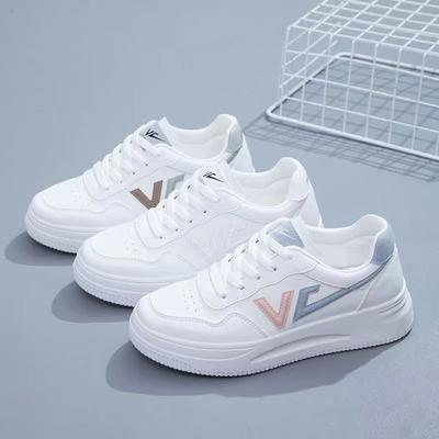 Белые туфли на платформе Женские Весенние Новые Туфли-джокер Студенческие Кеды на низкой платформе Повседневные Кроссовки