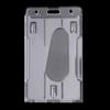 Hot Plastic Hard Transparent Badge Holder Clear Double Card ID case