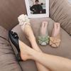 Fashion Women's Half Slippers Summer Baotou Bowknot Casual Breathable Women's Shoes Square Toe Muller Slippers Women
