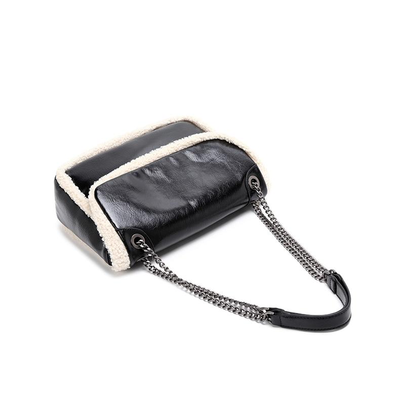 Квадратные композитные сумки для женщин, роскошная дизайнерская сумка и кошелек, новинка в моде, сумка через плечо из овечьей шерсти с полиуретановым прошивом