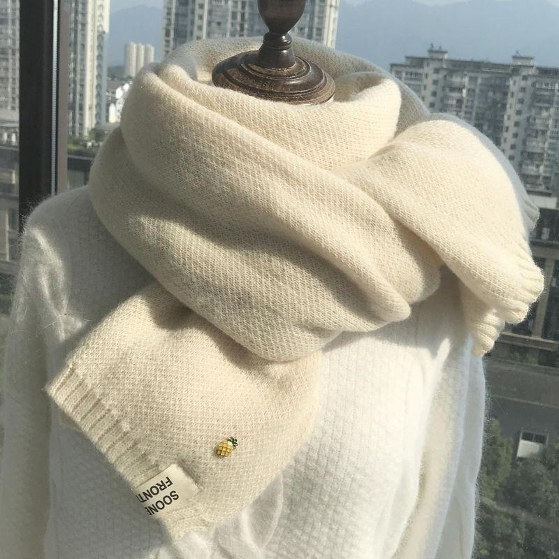 Pineapple Scarf Female Autumn and Winter Models Korean Wild Student Couple Cute Knitted Woolen Thick Warm Scarf