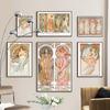 Goddess Alphonse Mucha Les Saisons Wall Art Poster Print Canvas Painting Nordic Vintage Pictures Living Room Home Decoration