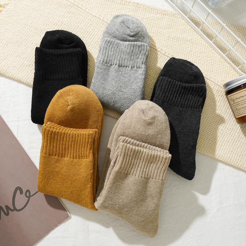 Мужские утолщенные хлопковые носки Теплые носки средней длины Мягкие, приятные к коже Повседневные носки