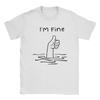 I Am Fine T Shirt Summer Popular T-Shirts Mens Cotton Breathable Plus Size 5XL Clothes Short-Sleeve Vintage Tshirt