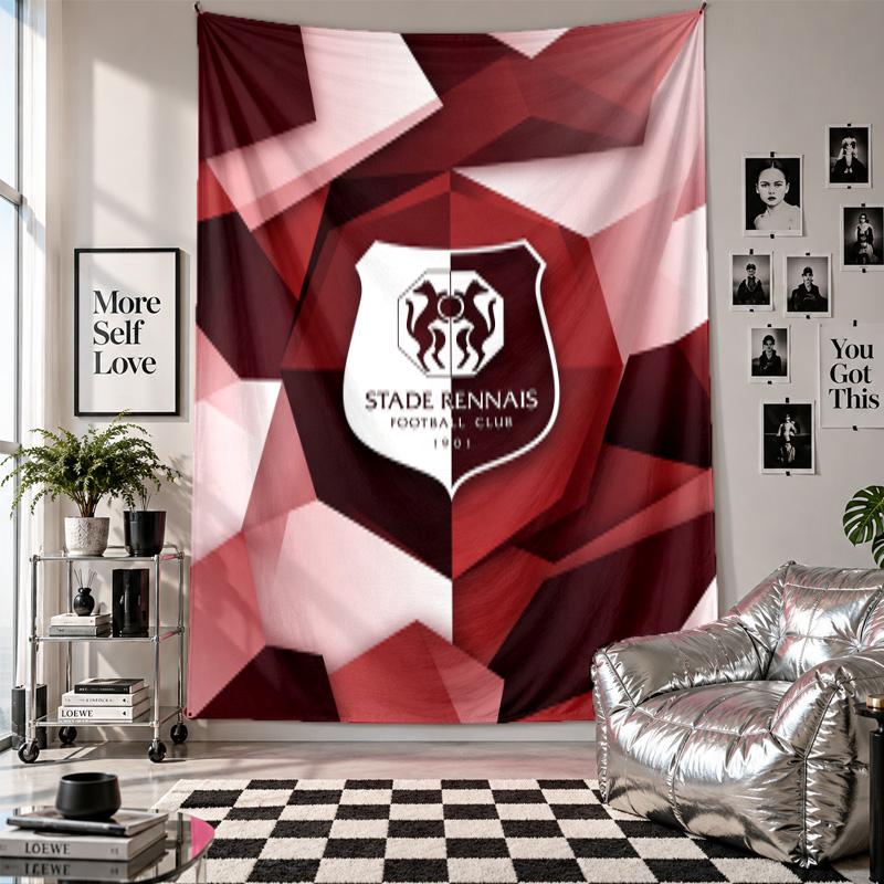 Stade Rennais FC Wall Tapestry Home Decor Wall Hanging Cloth for Bedroom Living Room Background