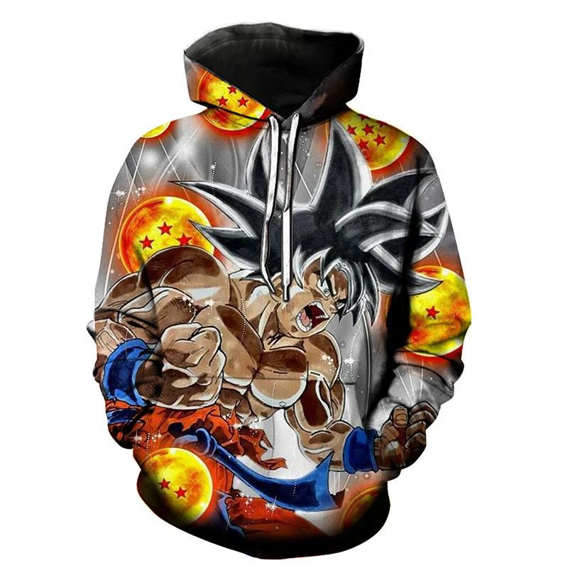 Жемчуг дракона мультфильм мужчины мода толстовка с капюшоном комикс Гоку 3D принт с капюшоном повседневная крутая одежда для детей