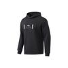 Li-Ning Color Block Letter Print Sports Hoodie Men Hoodies Black AWDR063-1