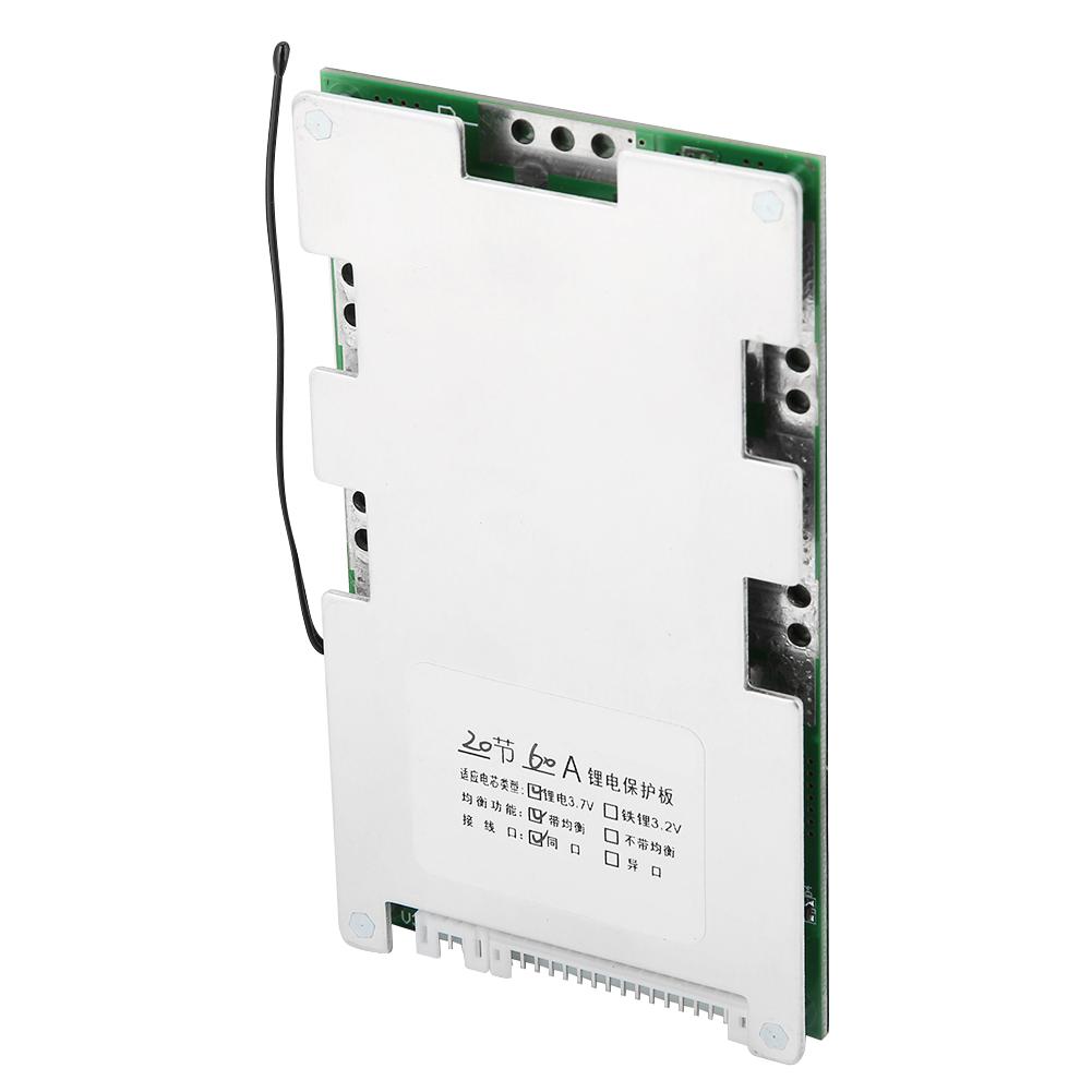 20S 60A литиевая батарея плата защиты зарядки BMS PCB с балансировкой заряда