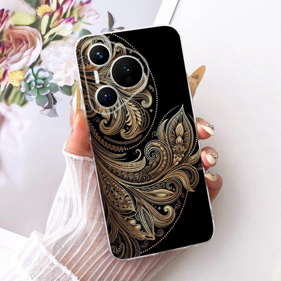 Для Huawei Pura 70 70Pro 70 Ultra Pura 80 pro Pro+ Чехол для телефона Прозрачный Мягкий ТПУ Бампер Чехол Крутой Мультяшный Бабочка Цветок Funda