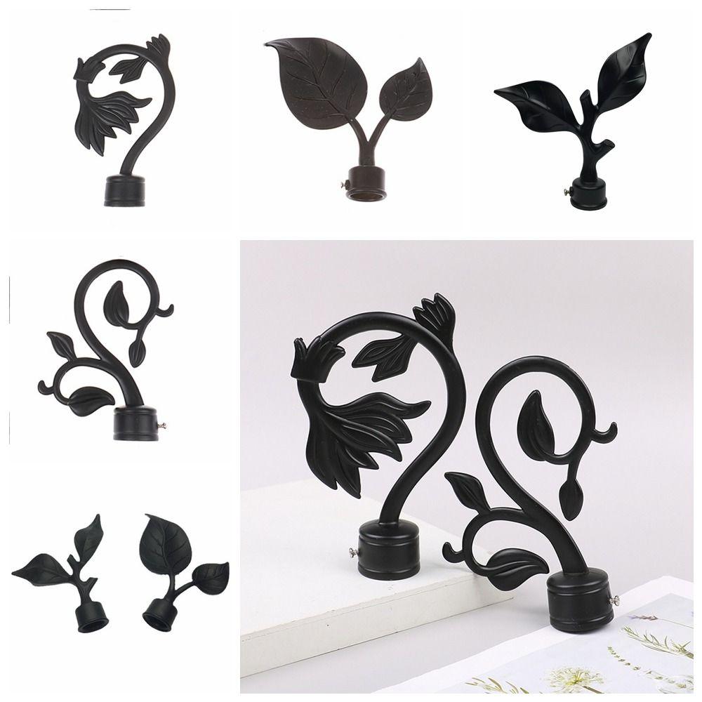 ABS Material Curtain Pole Finials Imitation Iron Roman Rod 22mm   Curtain Decorative