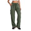 Women's Casual Sports Multi-pocket High Waist Sweatpants Loose Fashion Trousers