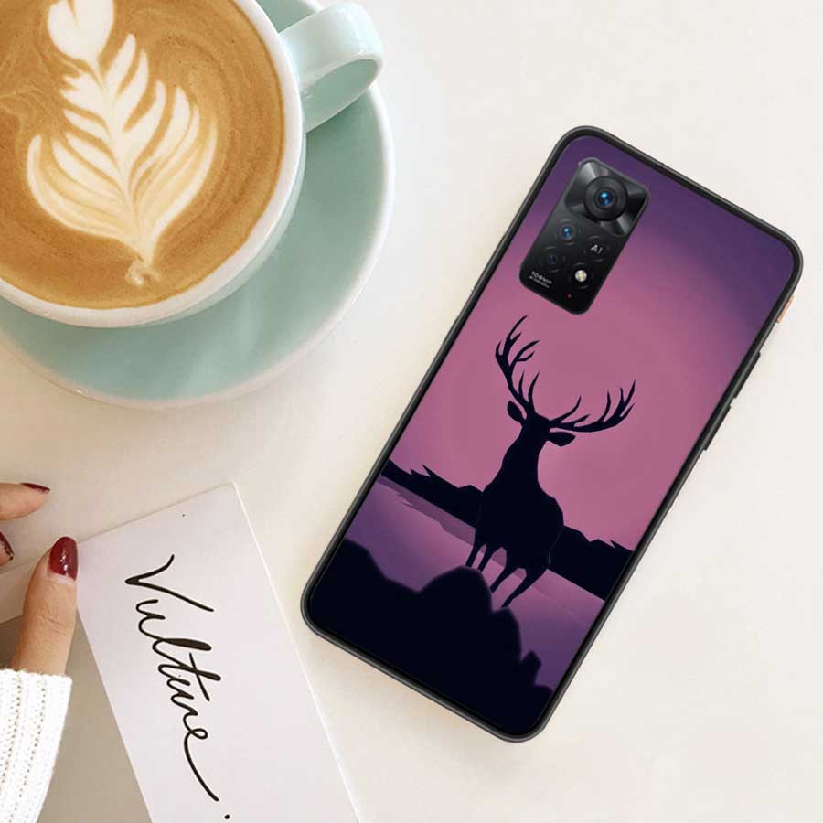 Чехол для телефона Shooting Elk in The Sunset Forest для Redmi Note 13 Pro 5G Plus 12 12C 10 10A 10C 9 9A 9C 9T 8 8A K60 K70 Pro Xiaomi