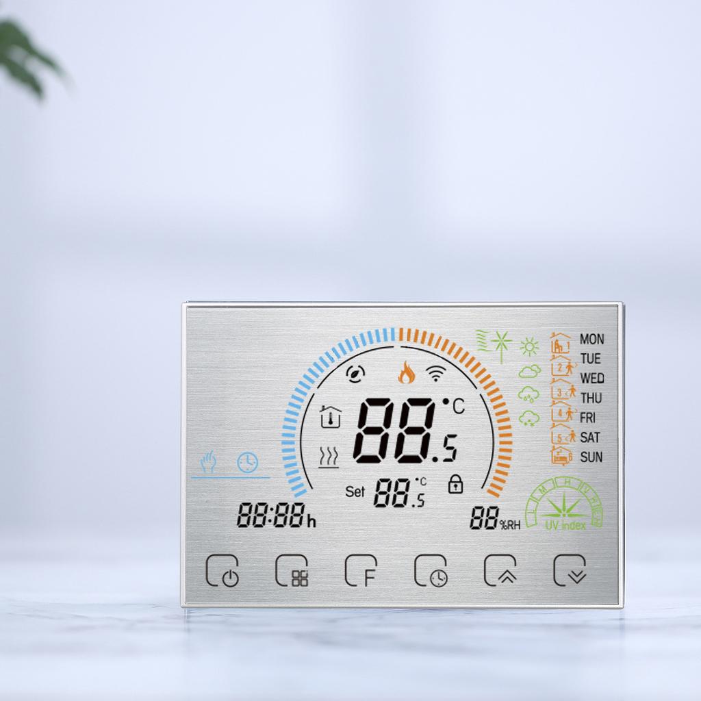 3A 95~240V Boiler Heating Energy Saving Smart Thermostat with Touchscreen LCD Display Weekly
